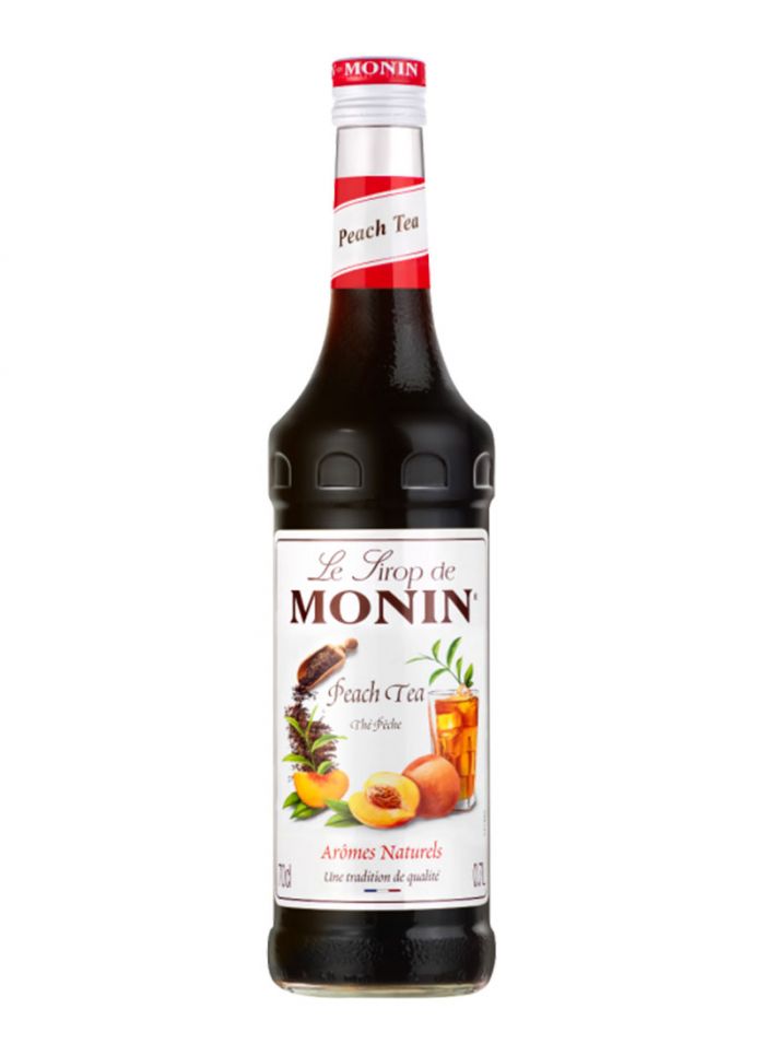 Monin Peach Tea Syrup Box Of Pcs Ltr For Bottle