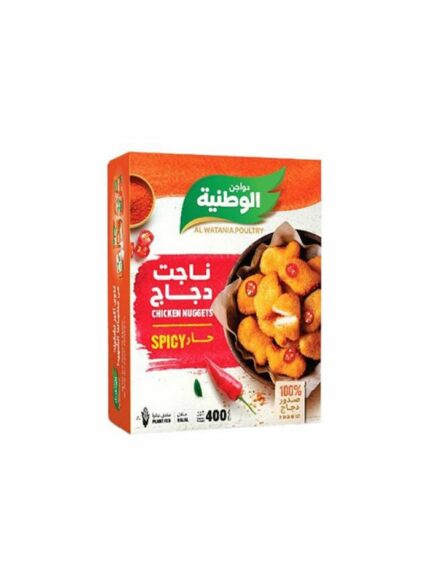 الوطنيه ناجتس دجاج الوطنية حار مد - 16 حبة بالكرتون - 400 جم