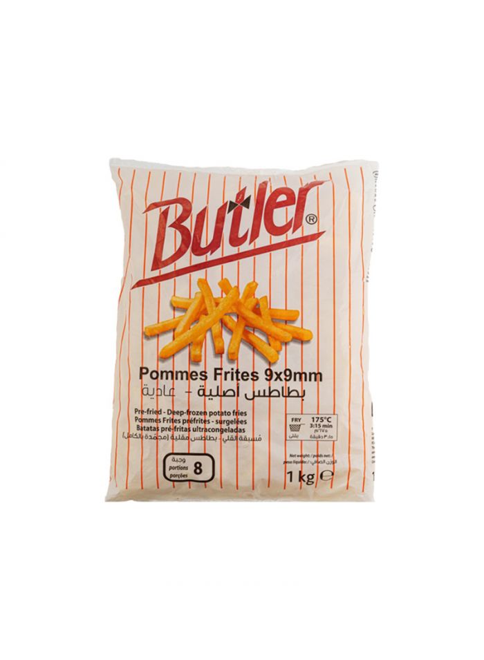 Butler French Fries 9 X 9 - Box Of 10 Pieces - 1 Kg