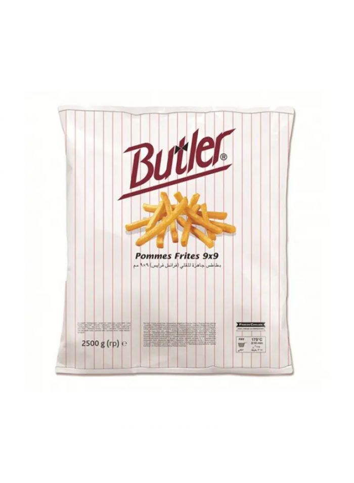 Butler French Fries 9 X 9 - Box Of 4 Pieces - 2.5 Kg