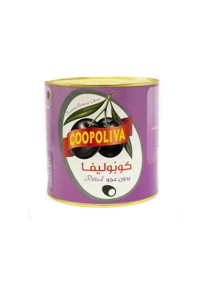 Coopoliva Black Olives Pitted - Box Of 6 Pieces - 1200 G