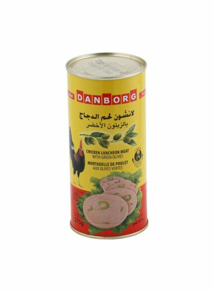 Danborg Chicken Luncheon Meat With Green Olives - Box Of 8 Pcs - 575 gm For Piece