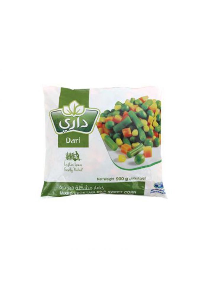 Dari Mixed Vegetable With Corn - Box Of 10 Pieces - 900 G