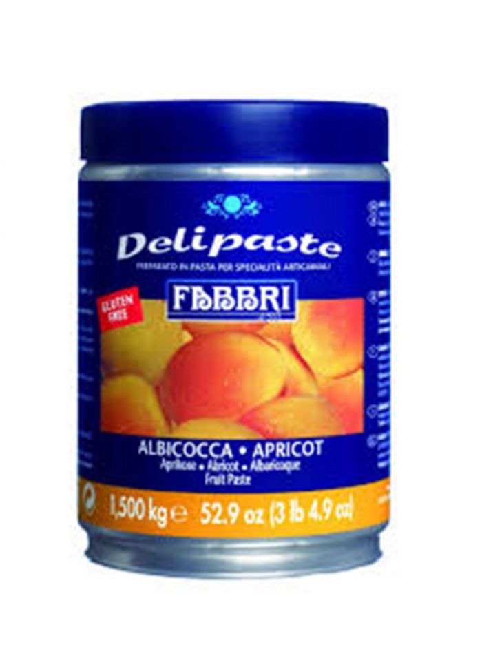 Fabbri Delipaste Apricot Eu - Box Of 8 Pcs - 1.5 kg For Tin