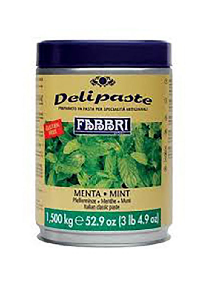 Fabbri Delipaste Mint - Box Of 8 Pcs - 1.5 kg For Tin