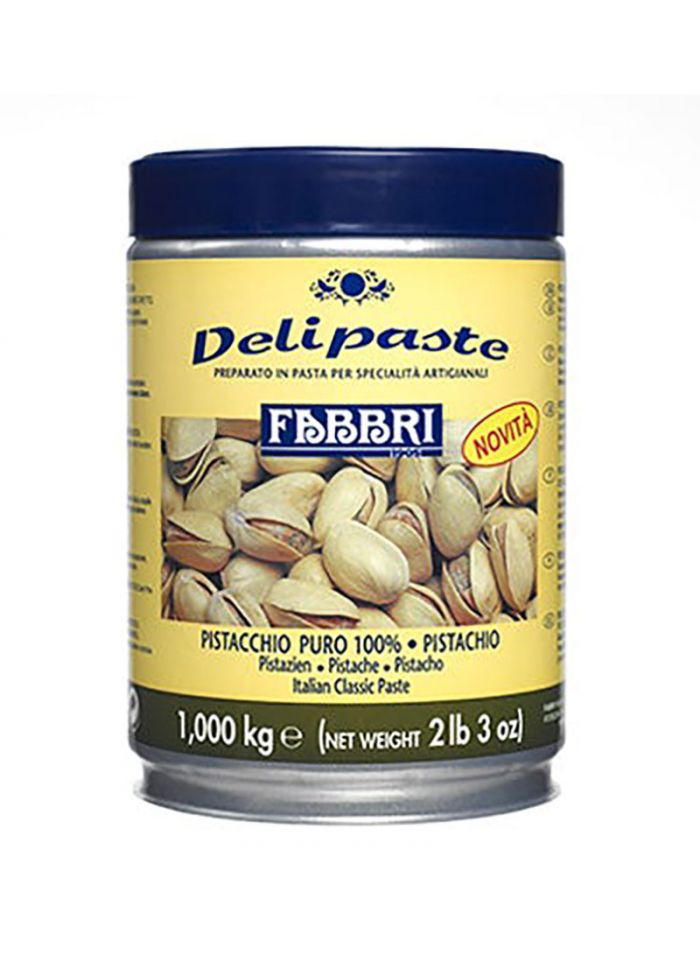 Fabbri Delipaste Pure Pistachio - Box Of 3 Pcs - 1 kg For Tin