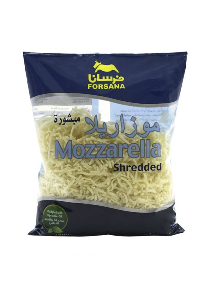 Forsana Mozzarella Shredded - box of 6 pieces - 1 kg