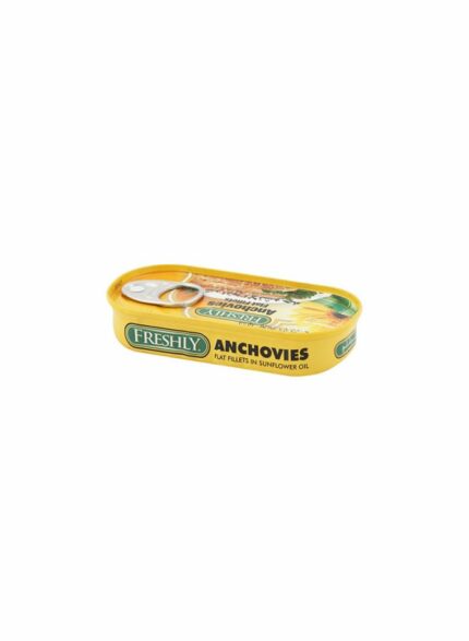 Freshly Flat Fillets Anchovies In Oil - Box Of 50 Pcs - 155 gm For Piece