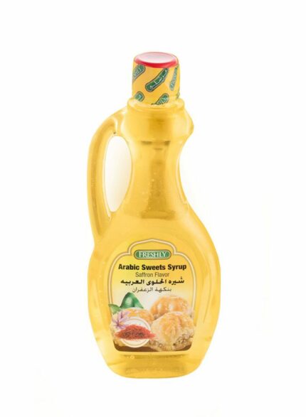 Freshly Saffron Flavored Arabic Syrup - Box Of 12 Pcs - 12oz For Piece