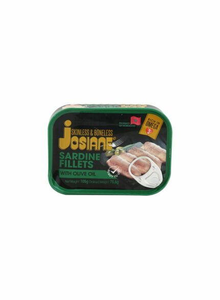 Josiane Skinless & Boneless Sardine Fillets Wyh Olive Oil - Box Of 12 Pcs - 105 gm For Piece