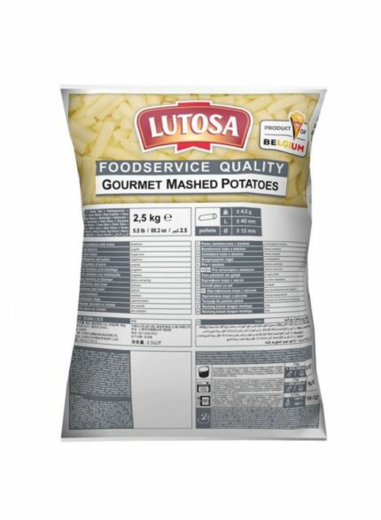 LUTOSA Frozen Fries Mashed Potato Pallets - Box of 4 Pieces - 2.5 kg