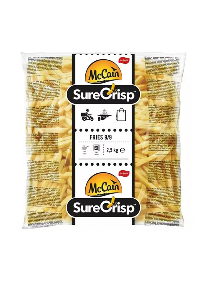 McCain Straight Cut 9 x 9 - Box of 5 Pieces - 2.5 Kg