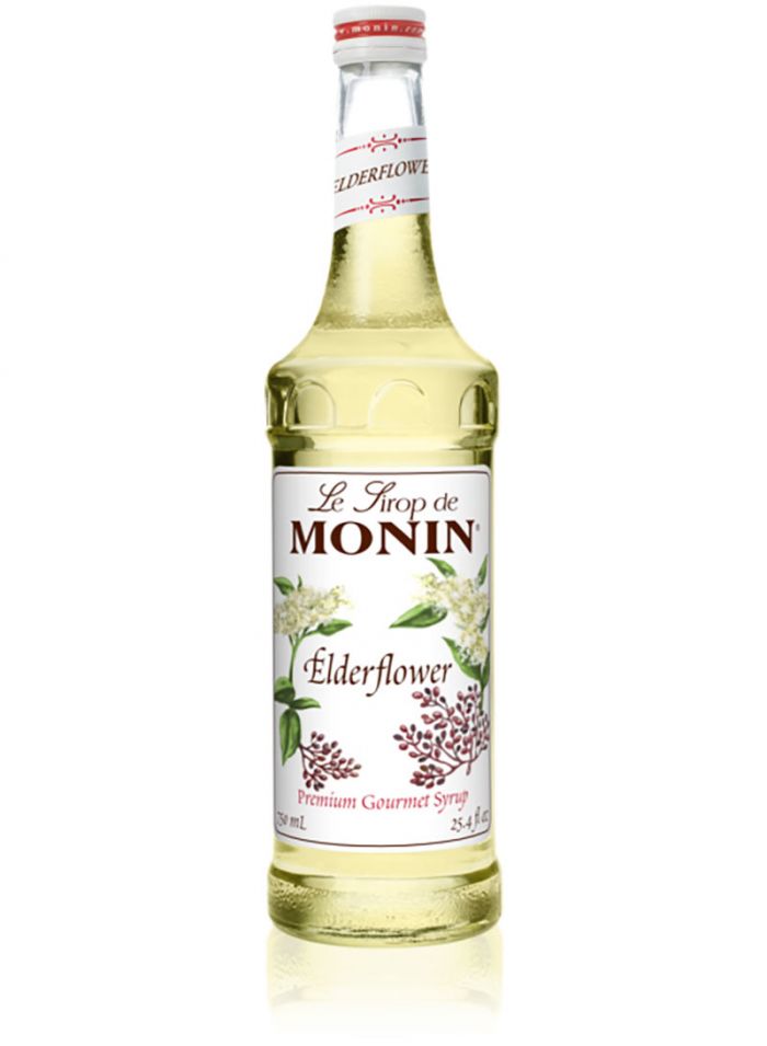 Monin Elderflower Syrup - Box Of 6 Pcs - 700 ml For Bottle
