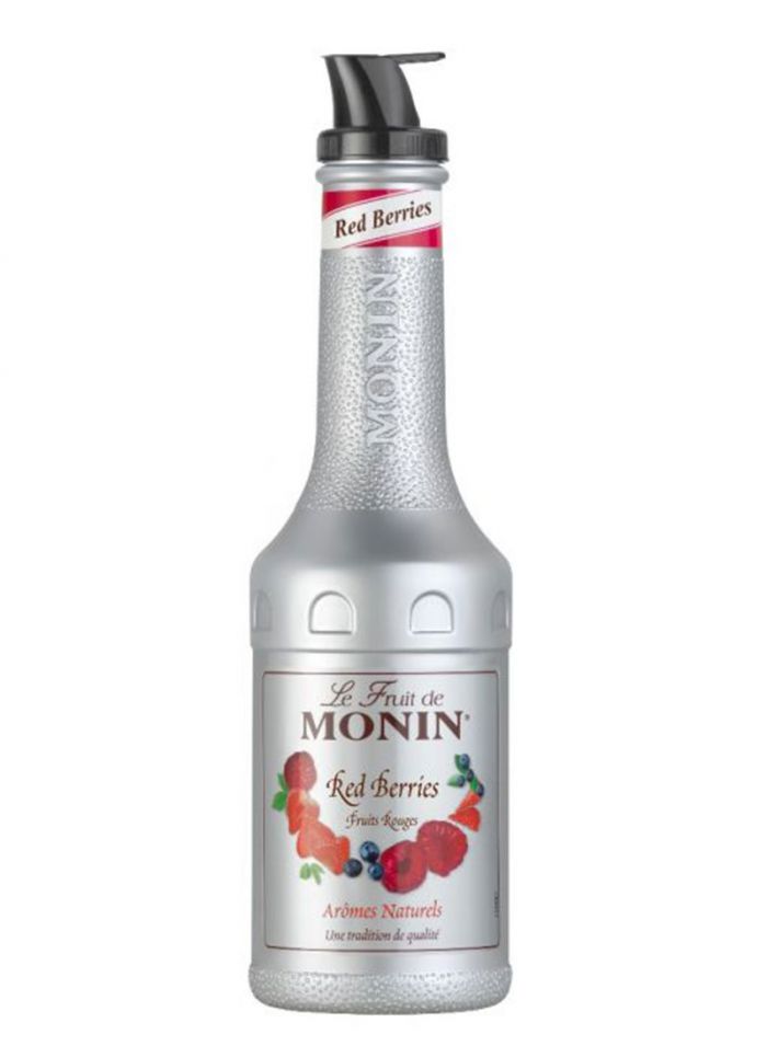 Monin Red Berries Puree - Box Of 4 Pcs - 1 ltr For Bottle