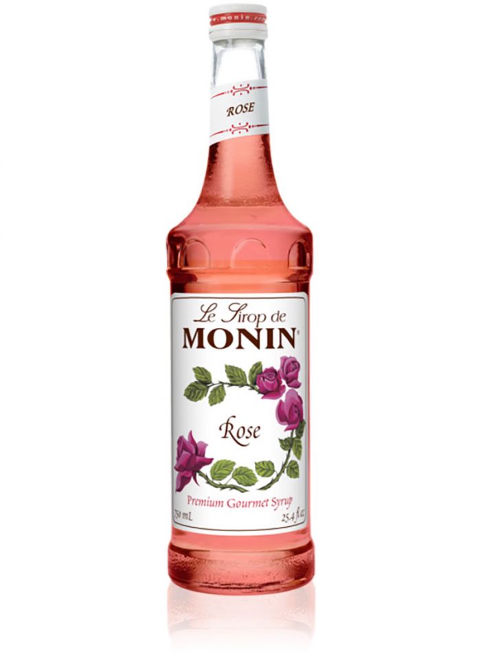 Monin Rose Syrup - Box Of 6 Pcs - 1 ltr For Bottle