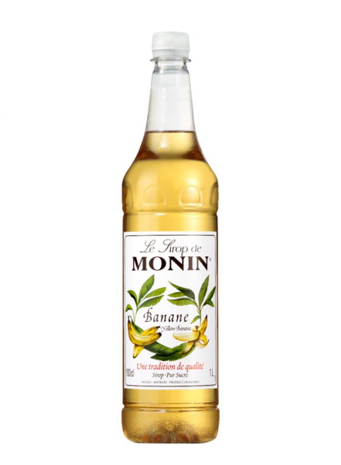 Monin Yellow Banana Syrup - Box Of 6 Pcs - 700 ml For Bottle
