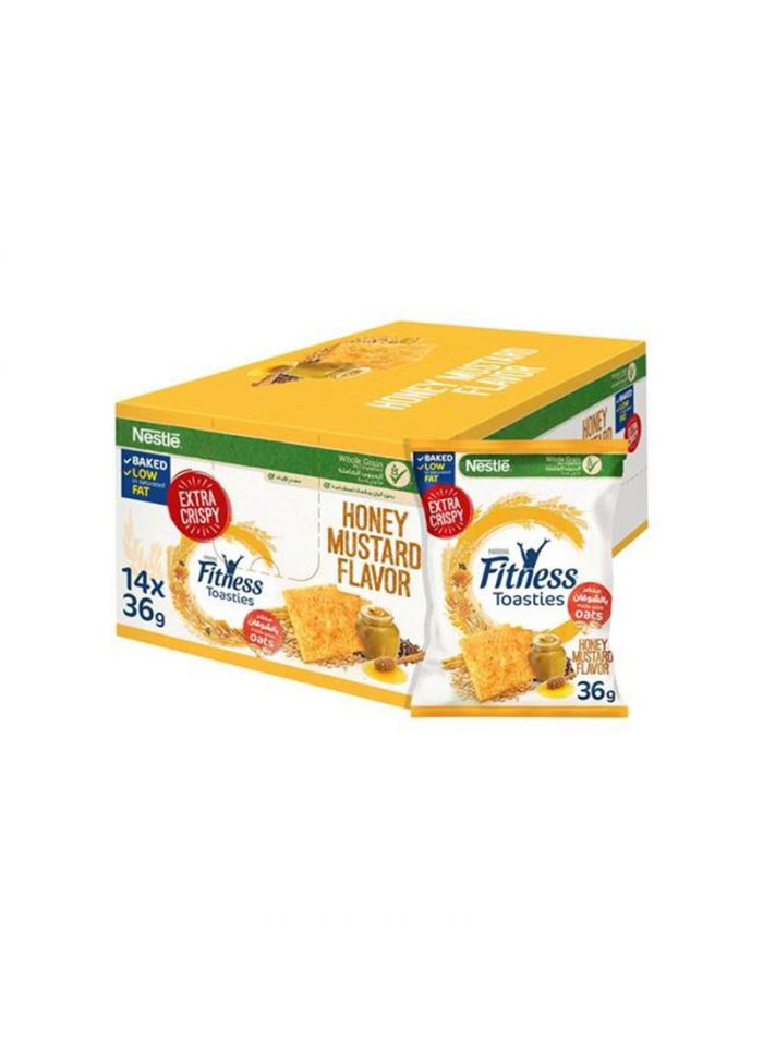 Nestle Fitness Toasties Honey Mustard - Box Of 84 Pieces - 36 G