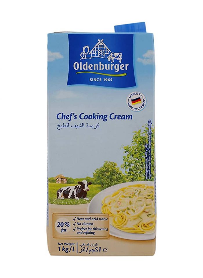 OLDENBURGER Chilled Chef'S Cooking Cream - Box of 12 Pieces - 1 ltr OLDENBURGER Chilled Chef'S Cooking Cream - Box of 12 Pieces - 1 ltr