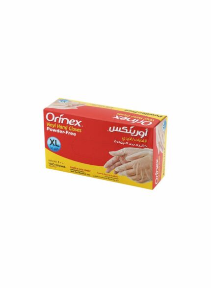 اورينكس قفازات للايدى بدون بودرة كبيرجدا - 10 عبوات في الكرتون - 100 حبة بالعبوة