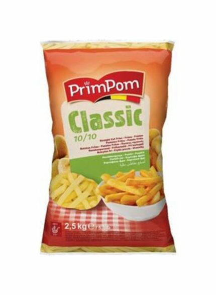 PRIMPOM Frozen Potatoes Classic 10*10 Mm - Box of 4 Pieces - 2.5 kg