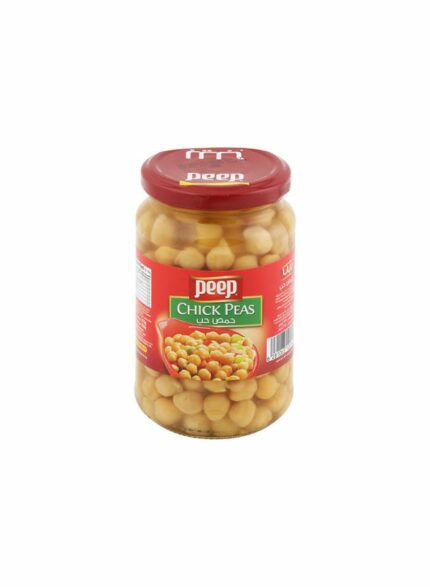 Peep Chick Peas In Glass Jars - Box Of 12 Pcs - 370 gm For Piece