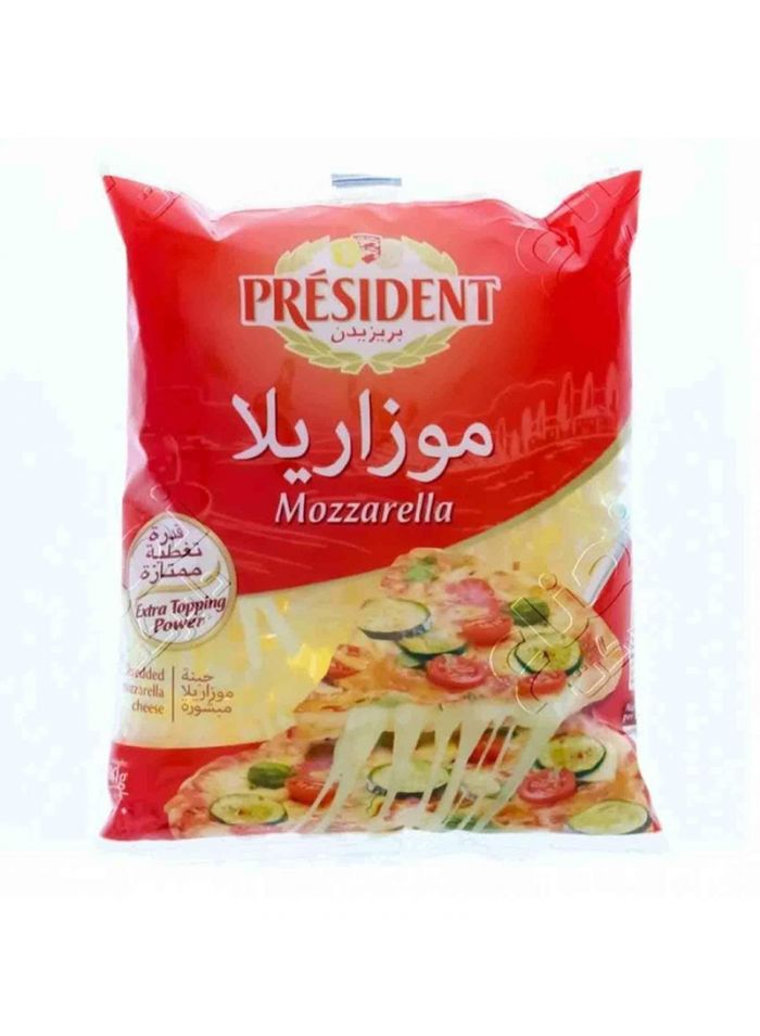President Mozarilla Cheese Shreded - Box Of 4 Pieces - 900 G
