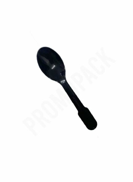 Promopack Ice Cream Black Plastic Spoon 1000/ctn