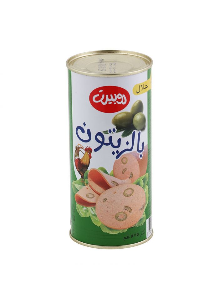 روبيرت لانشون لحم الدجاج بالزيتونالاخضر - 8 حبات في الكرتون - 575 جم للحبة روبيرت لانشون لحم الدجاج بالزيتونالاخضر - 8 حبات في الكرتون - 575 جم للحبة