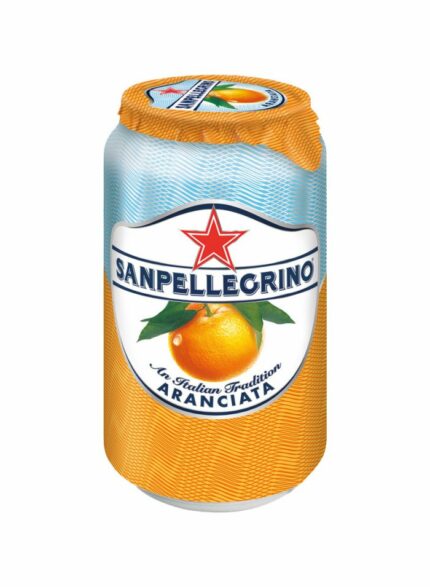 San Pellegrino Sparkling Orange Juice Aranciata Can - Box of 24 Pcs - 330ml Per Piece