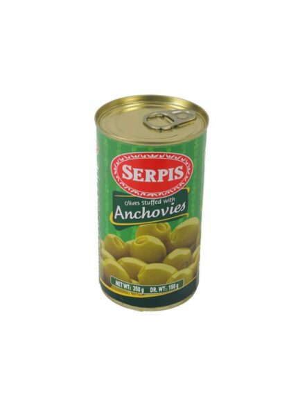 Serpis Olives Stuffed With Anchovy Tin - Box Of 12 Pcs - 350 gm For Piece