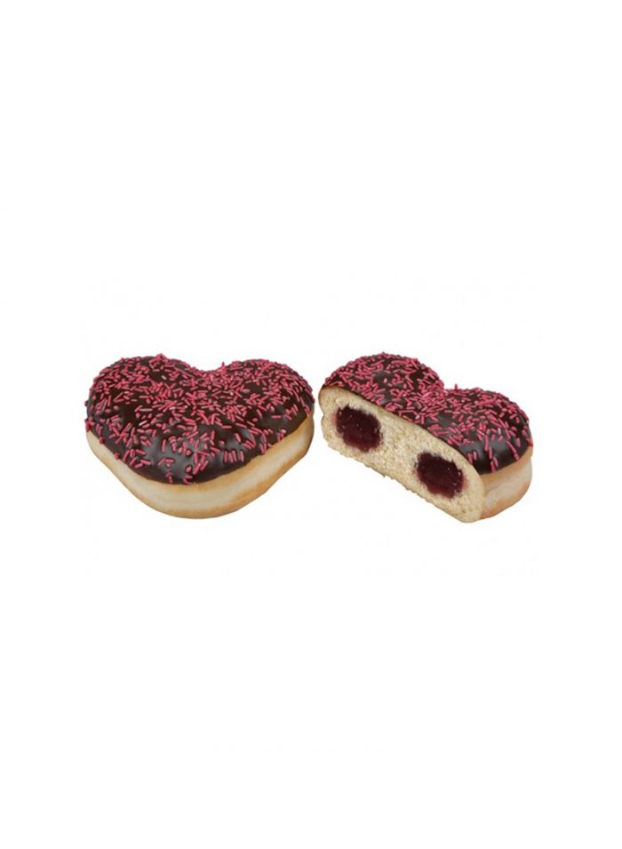 Stokson Raspberry Heart Berliner Donut - 72 Pieces
