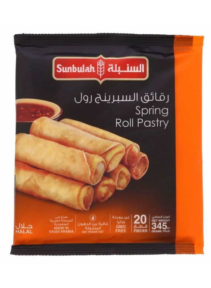 Sunbulah Spring Roll Pastry - Box Of 24 Pieces - 345 G