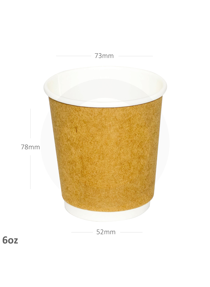 015097 Promopack 6oz Double Wall White Paper Cup - Box of 500 Pieces - Image 1