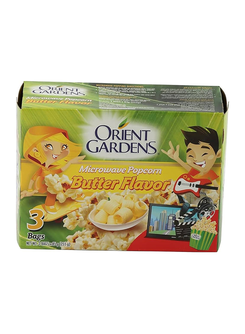 11001165 Orient Gardens Microwave Butter Flavor Pop/C - Box of 12*4 Pieces - 80 g - Image 1
