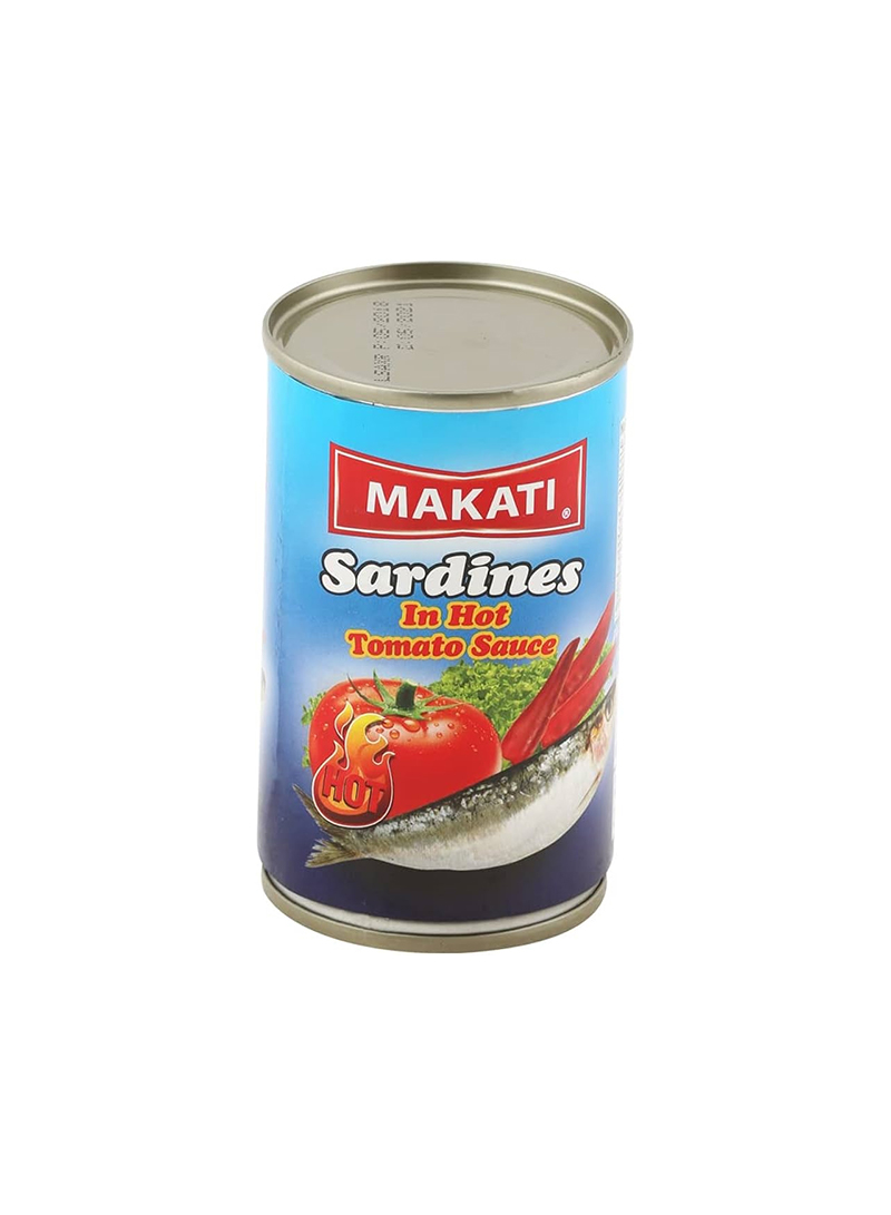11000071 Makati Sardines In Hot sauce(Jitney) Easy To Open - Box Of 50 Pieces - 155 G - Image 1