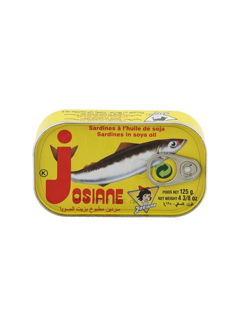 11000302 جوزيان سردين مغربي بالزيت سهل الفتح - 50 حبة في الكرتون - 125 جم - الصورة 1