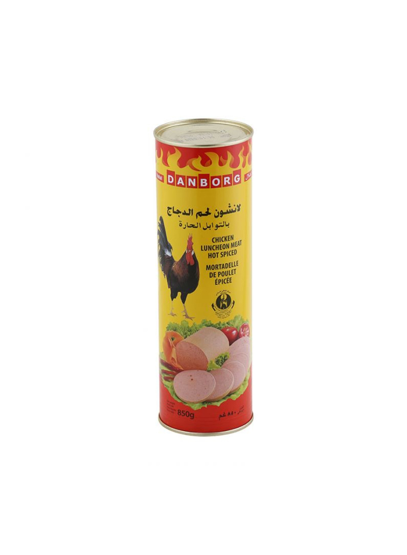 11000617 Danborg Chicken Luncheon Meat Spicy - Box Of 12 Pieces - 850 G - Image 1
